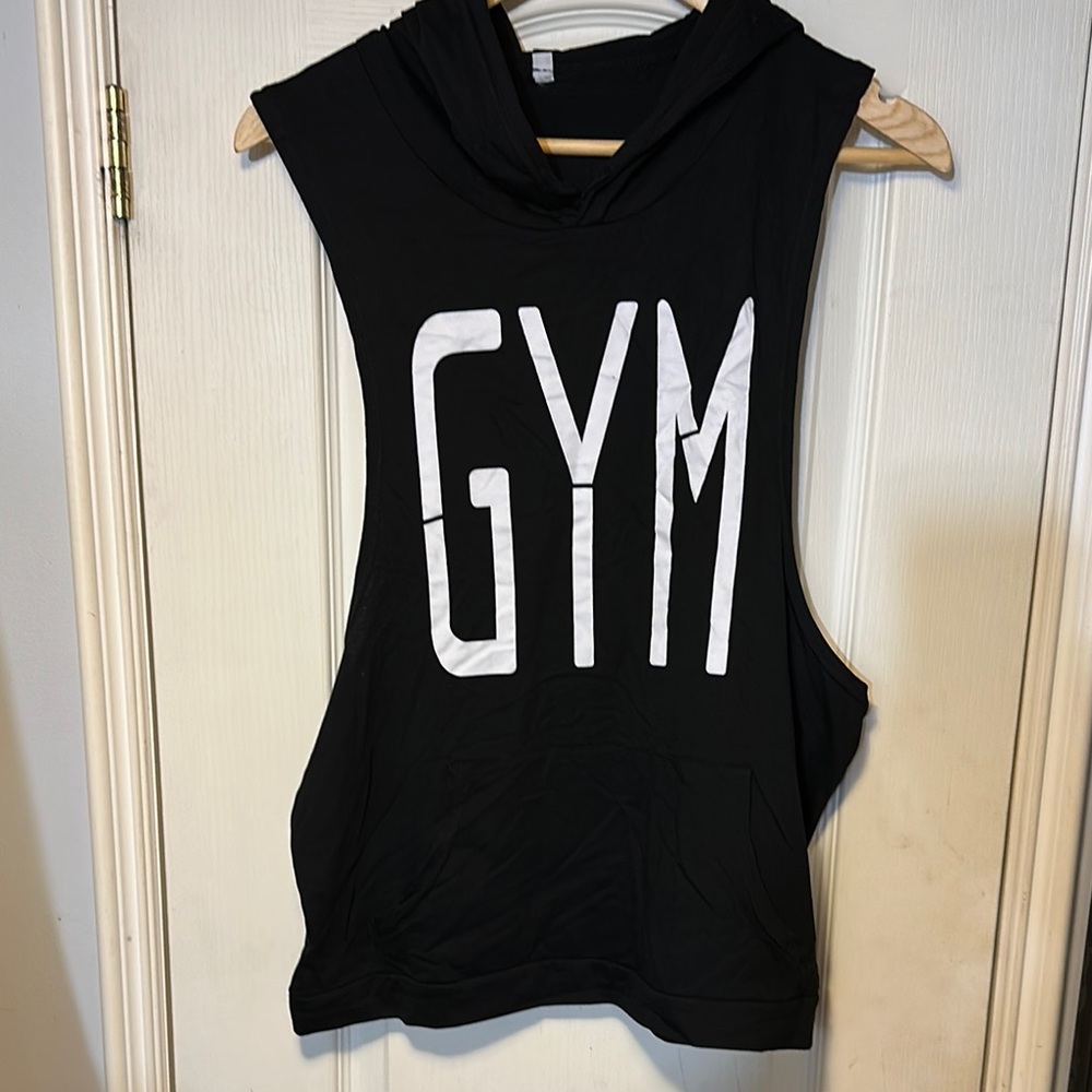 GYM Sleeveless Hoodie Top M